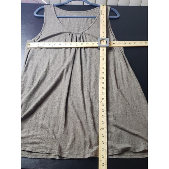 Eileen Fisher Tank Tops L Lot of 2 Gray Purple 100% Linen Slub Pleat Casual Flow - Picture 6 of 11